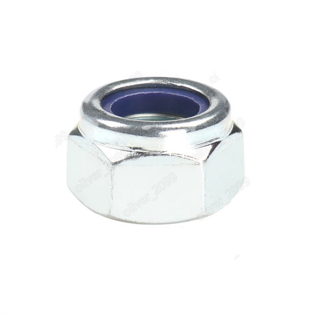 Galvanized Steel DIN985 Nylon Insert Lock Nuts Hex Nylock Nuts M3M4 M5 M6 M8-M24