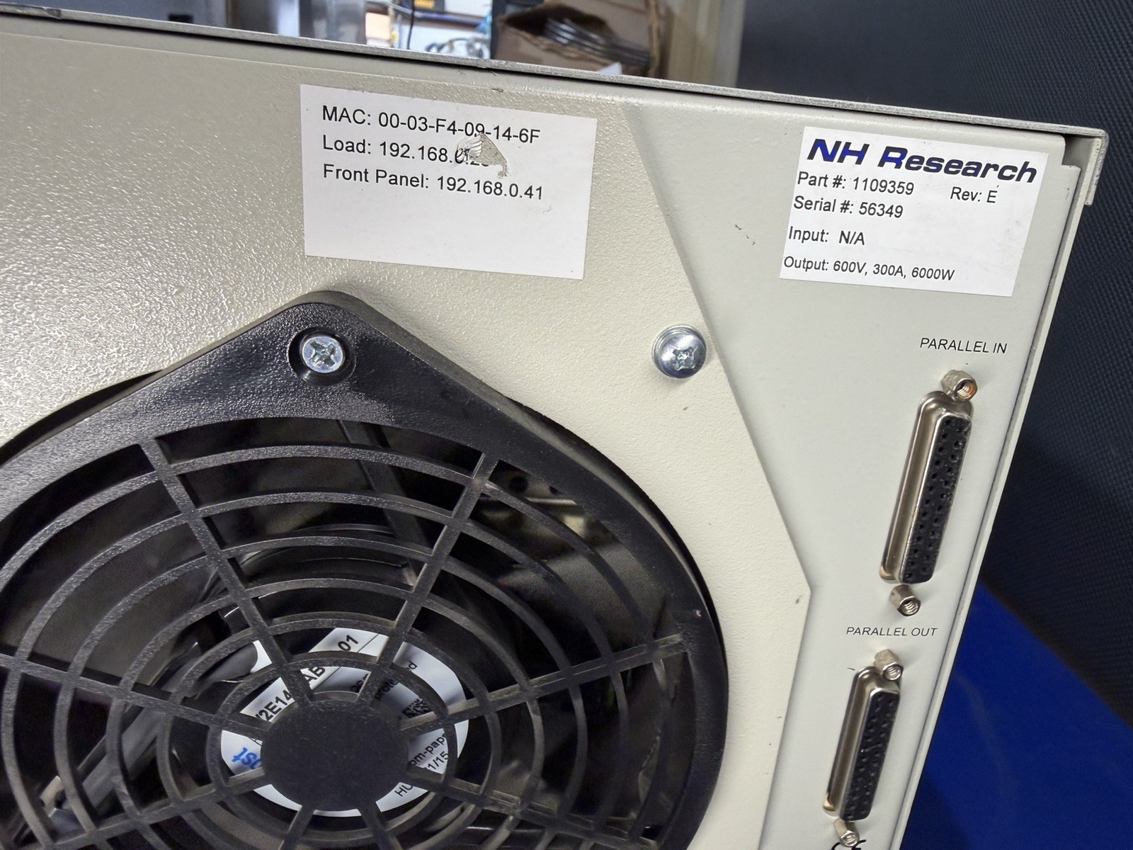 NH Research 4760 LXI 7” Display DC Load 6KW Master, 600V 300A, 6000W