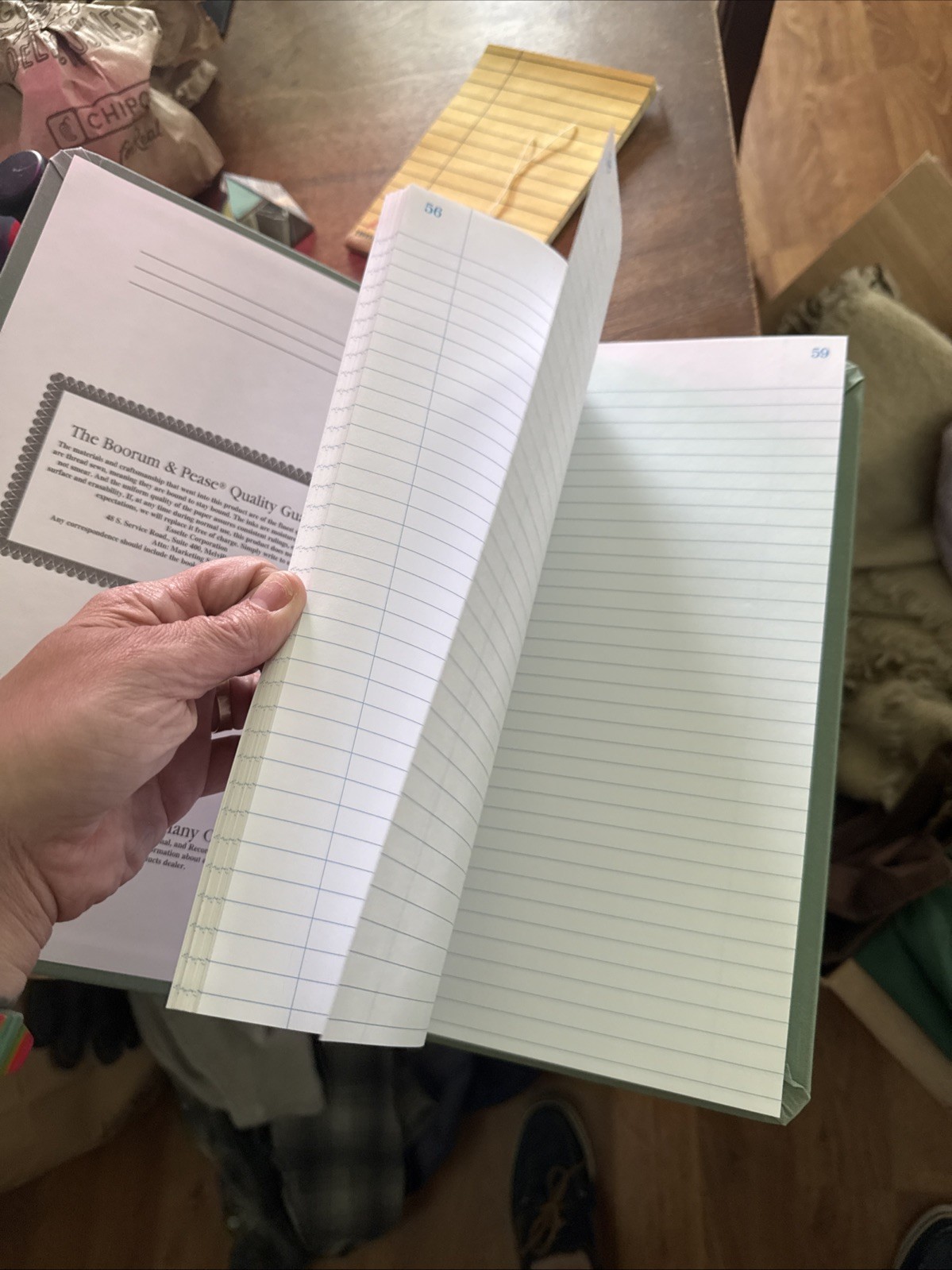 Boorum & Pease 500 Page Record Ledger Book Hardcover Green 66-500-R
