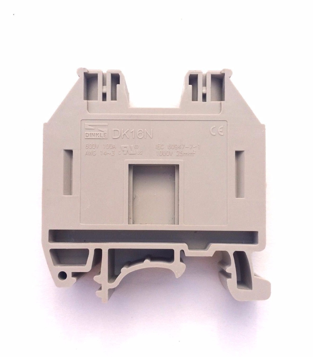DIN Rail Terminal Blocks 10 Quantity DK16N Dinkle 3 AWG Gauge 100A 600V UL