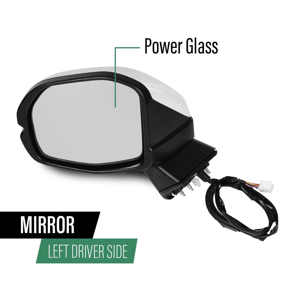 Power Mirror Left Drv Side 7-Pin Folding Honda CRV 2023-2024 76258-3B4-H11 White
