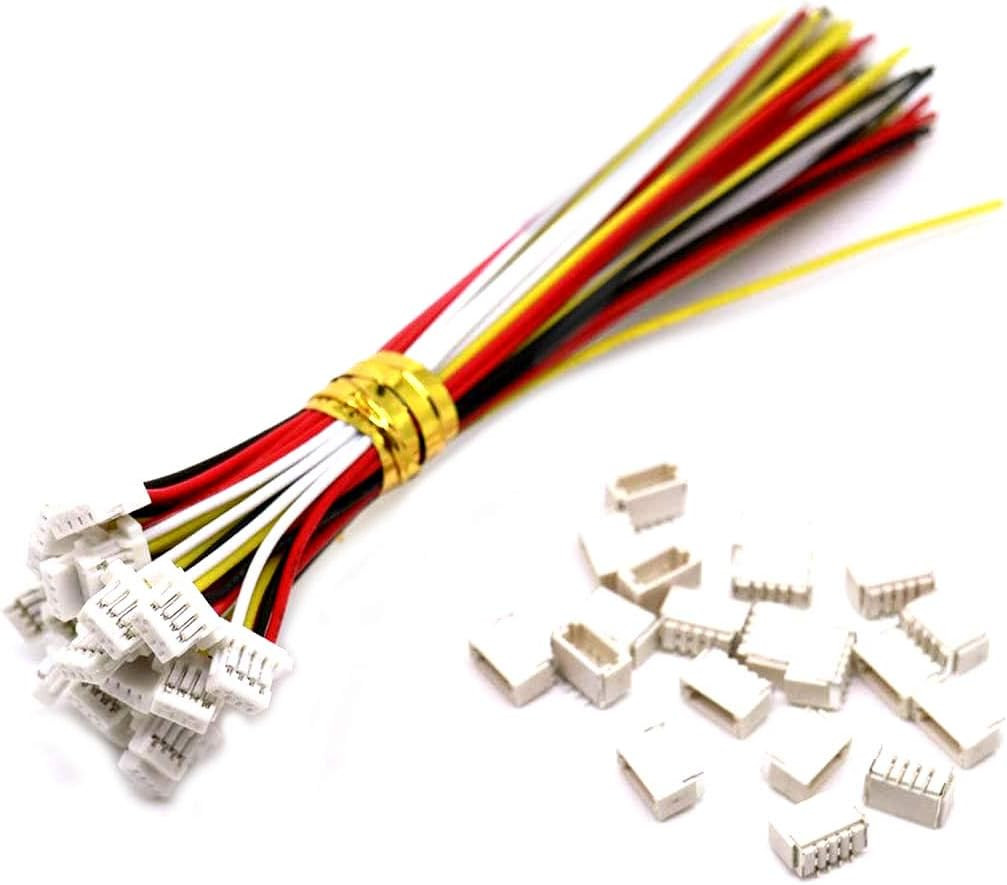 20 Sets Mini Micro Sh 1.0 Jst 4-Pin Connector Plug Male with 150Mm Cable & Femal