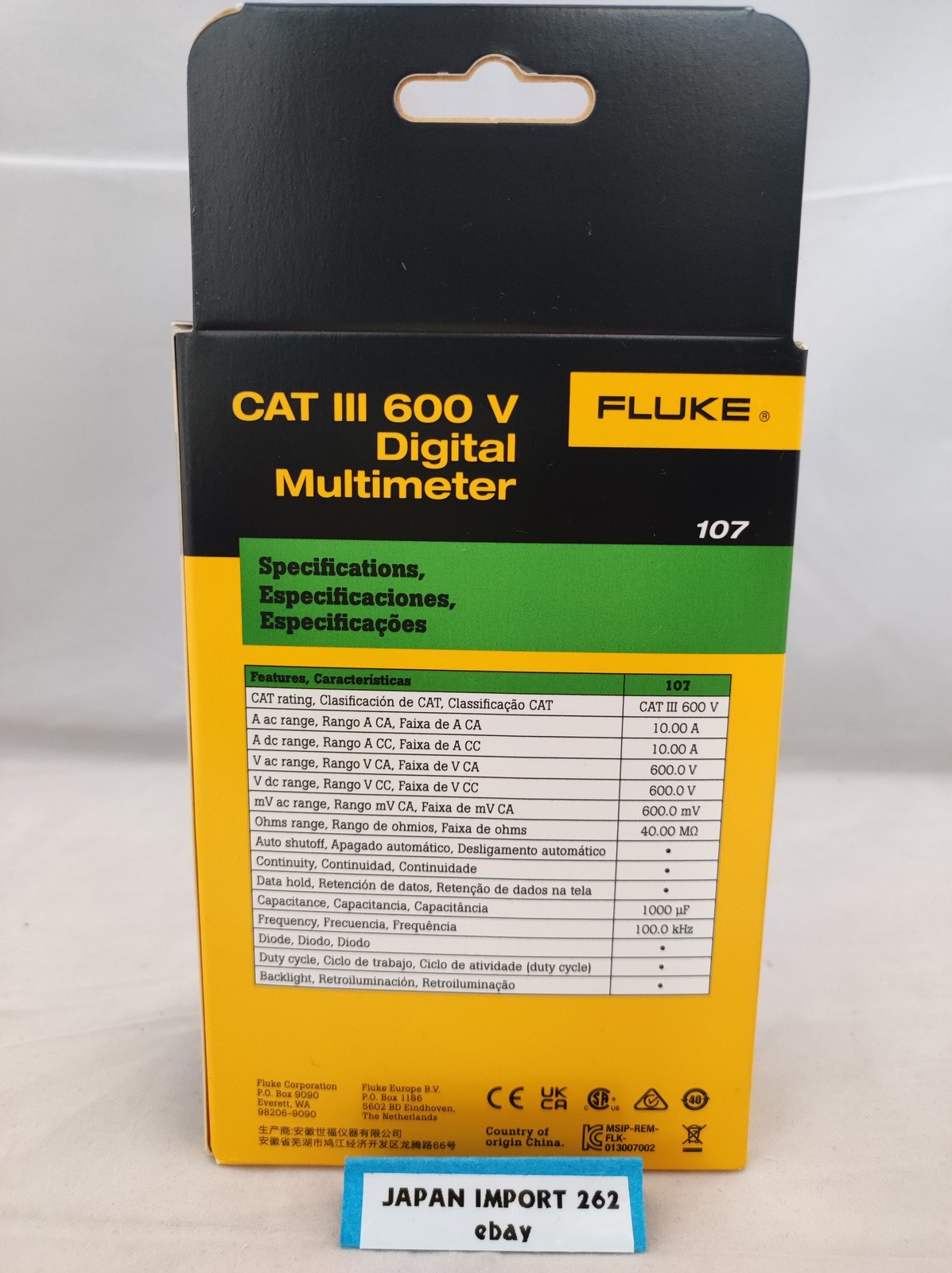 Fluke 107 AC DC Current Handheld Digital Multimeter 4367953