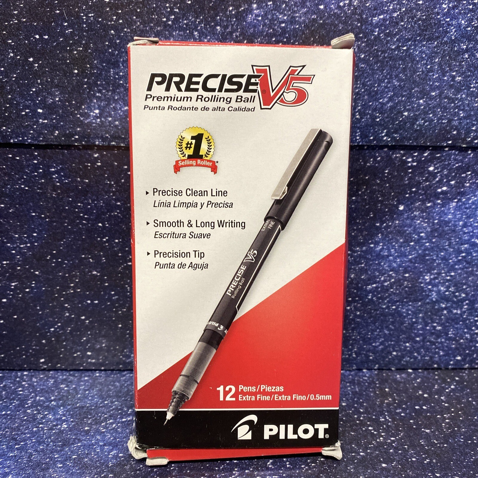 Pilot Precise V5 Stick Rollerball (12 Ct) Pen – Extra Fine Point- Black –