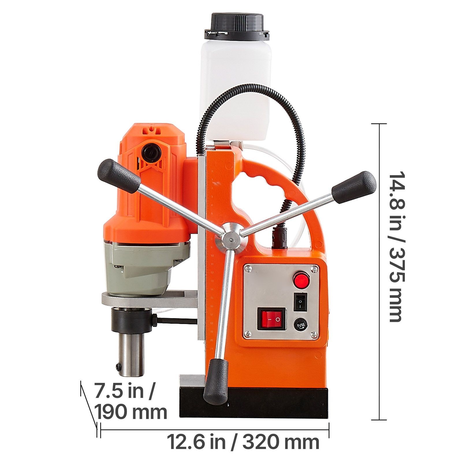 1200W Magnetic Drill Press 1.5in Bore 900RPM Weldon Shank, 2248lbf Force