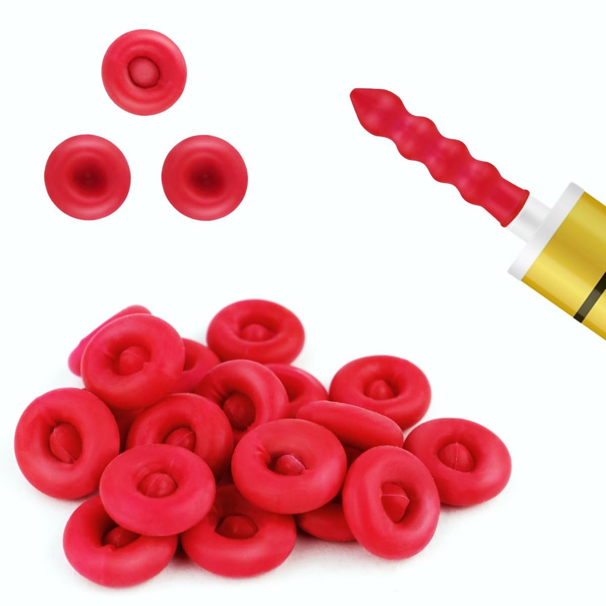 20 Pack Caulk Saver Caps – Seal and Preserve Open Caulking Tubes – Red