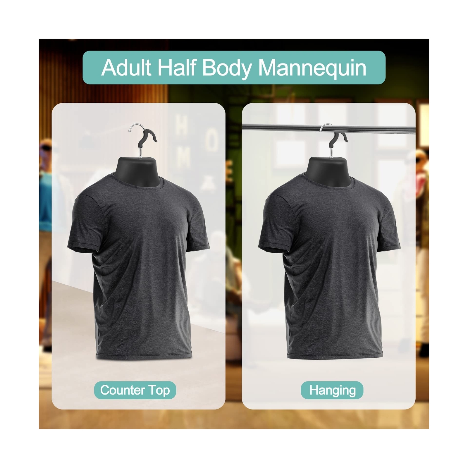 Lallisa 12 Packs Male Mannequin Torso Dress Form Tshirt Display Half Maniquin…