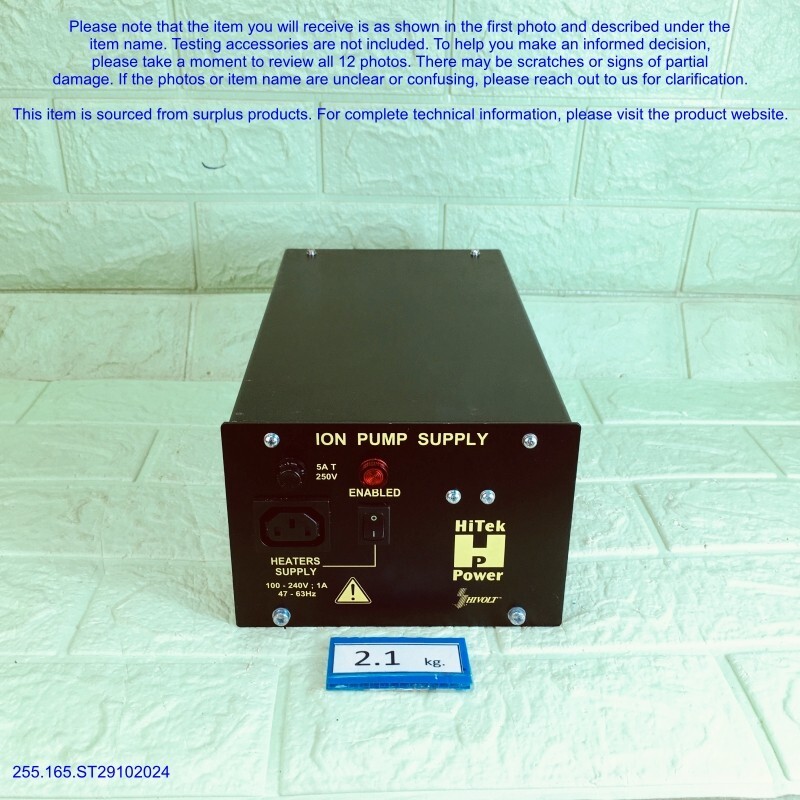 HiTek Power IP100/502/07 A1025900, ION PUMP SUPPLY as photos, SN:9577, FedExDHL