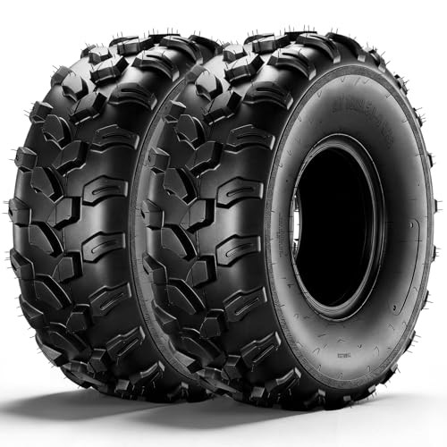 Set of 2 ATV Tires 18×9.5-8 6 Ply Tubeless Directional Knobby Tread