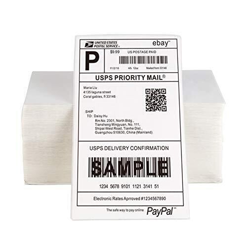 1000 4×6 Fanfold Thermal Labels Direct Shipping Label for Zebra Rollo Printers