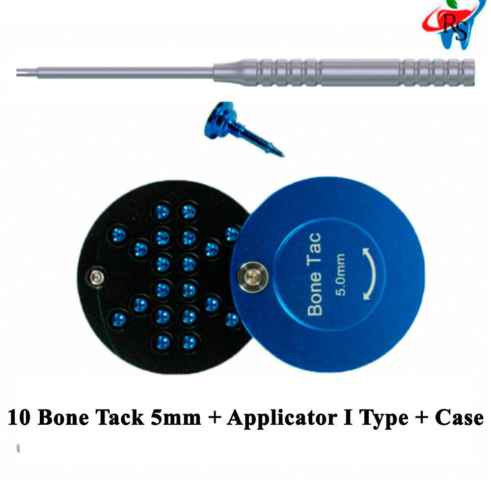 Dental Implant 10 Bone Tack 5.0mm Applicator Case GBR Guided Bone Regeneration