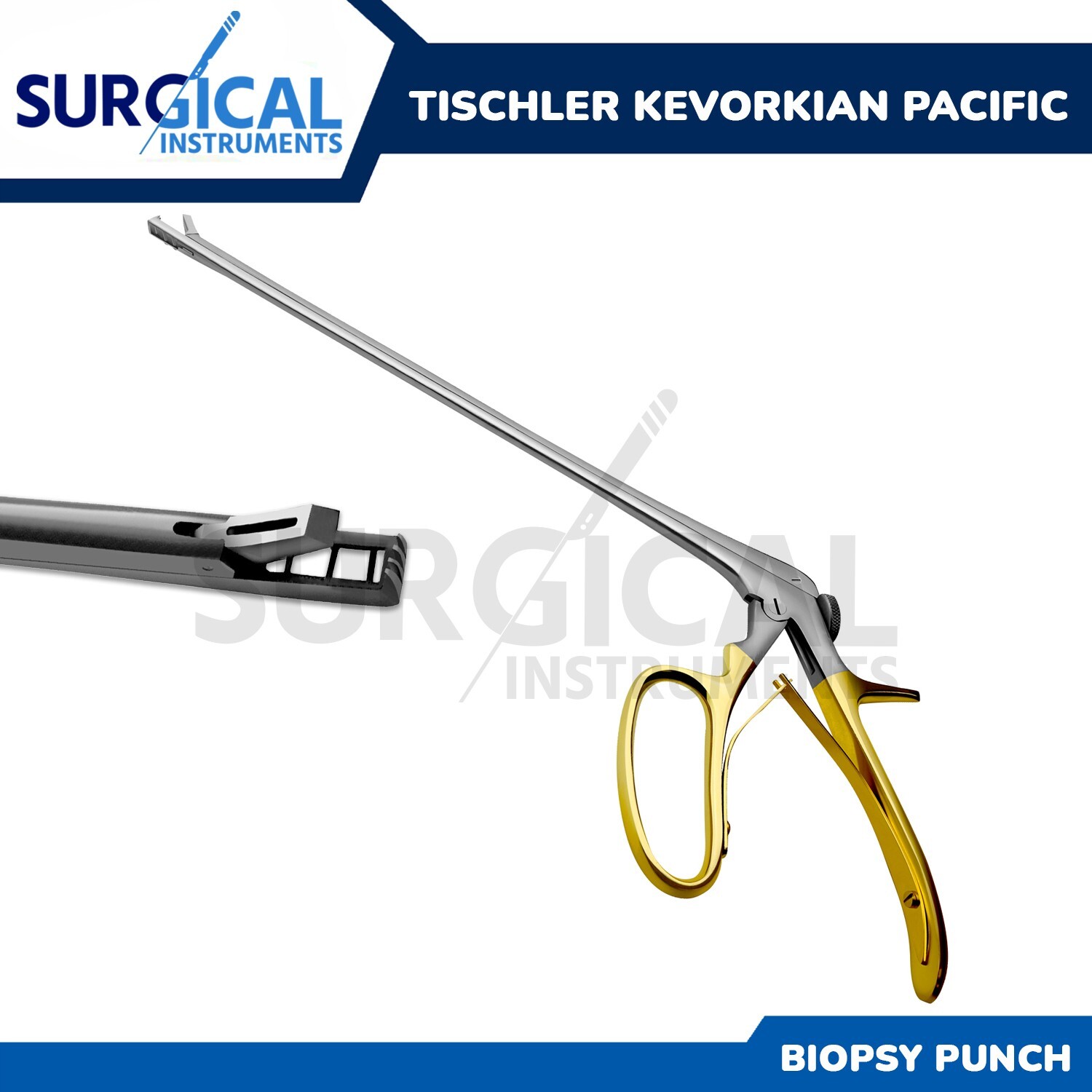 Tischler-Kevorkian Cervical Pacific Biopsy Punch OB/GYN 3mm x 8mm Rectangular