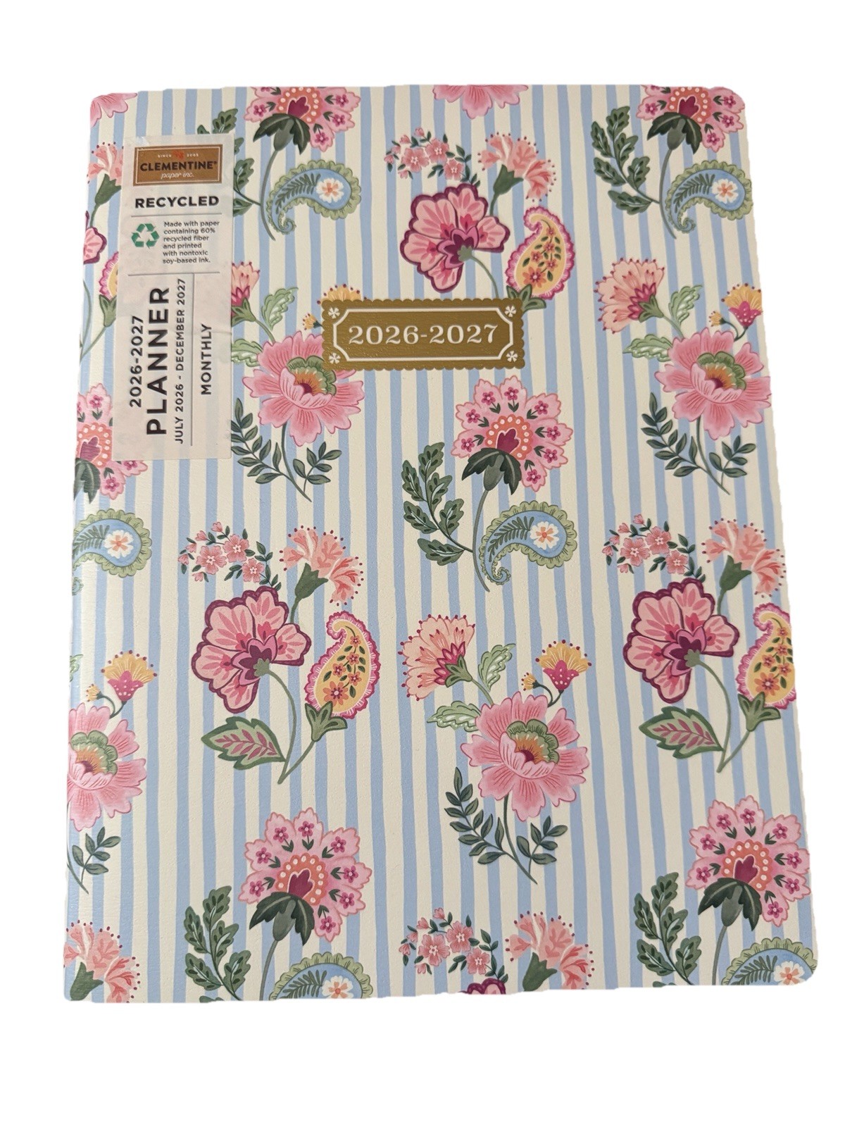 July 2026-Dec 2027 Planner 18 Mo. Planner Clementine Notebook Size Large Floral