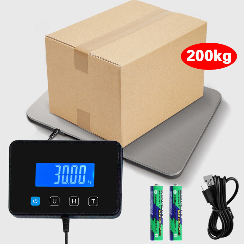 200kg 440lbs LCD Digital Postal Parcel Scales Platform Postage Shipping Weighing