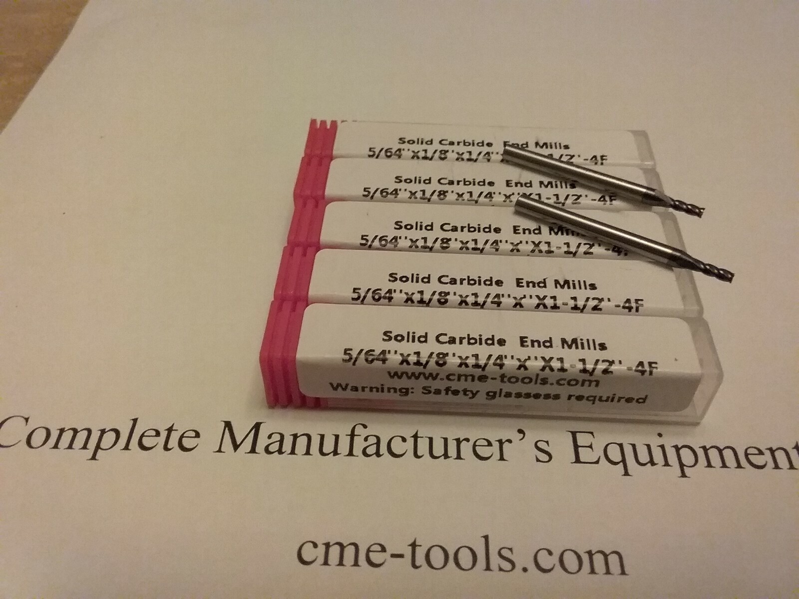 5pcs 5/64″ Carbide End Mill Tialn Coated, 4flt square center-cutting 1006-TN-564