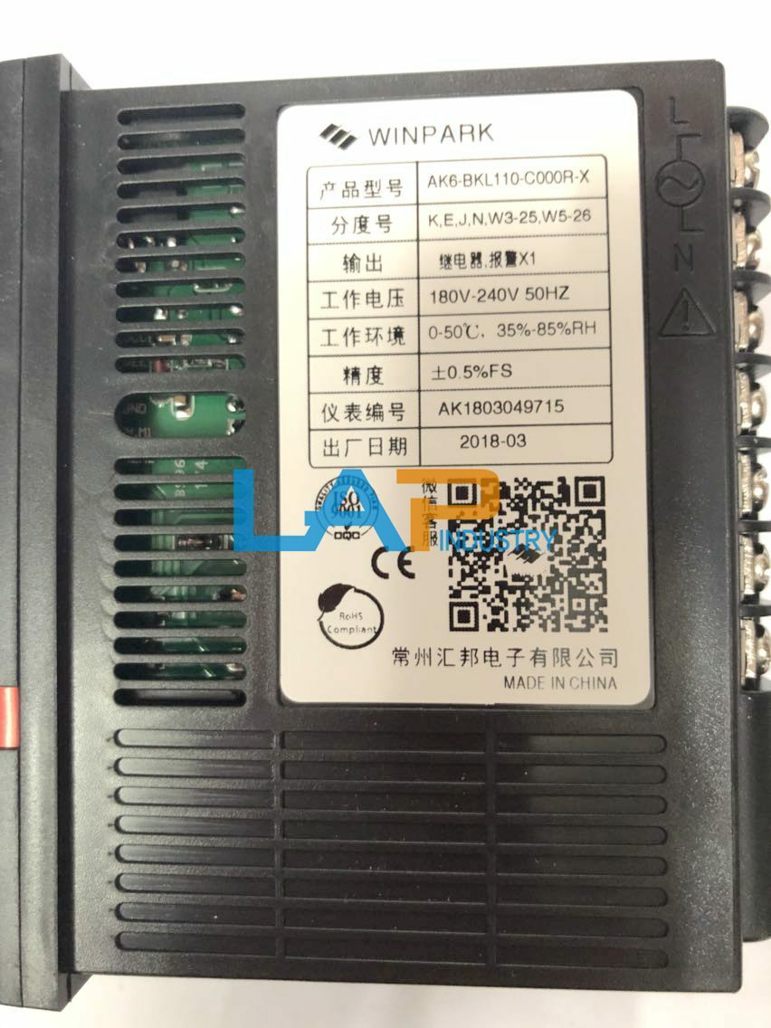 New For WINPARK Temperature Controller AK6-BKL110-C000R-X 180-240V 50HZ 0-50℃