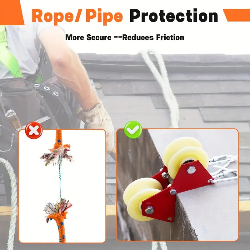 Heavy-Duty Foldable Manual Pulley System with Durable Metal Frame Labor-Saving