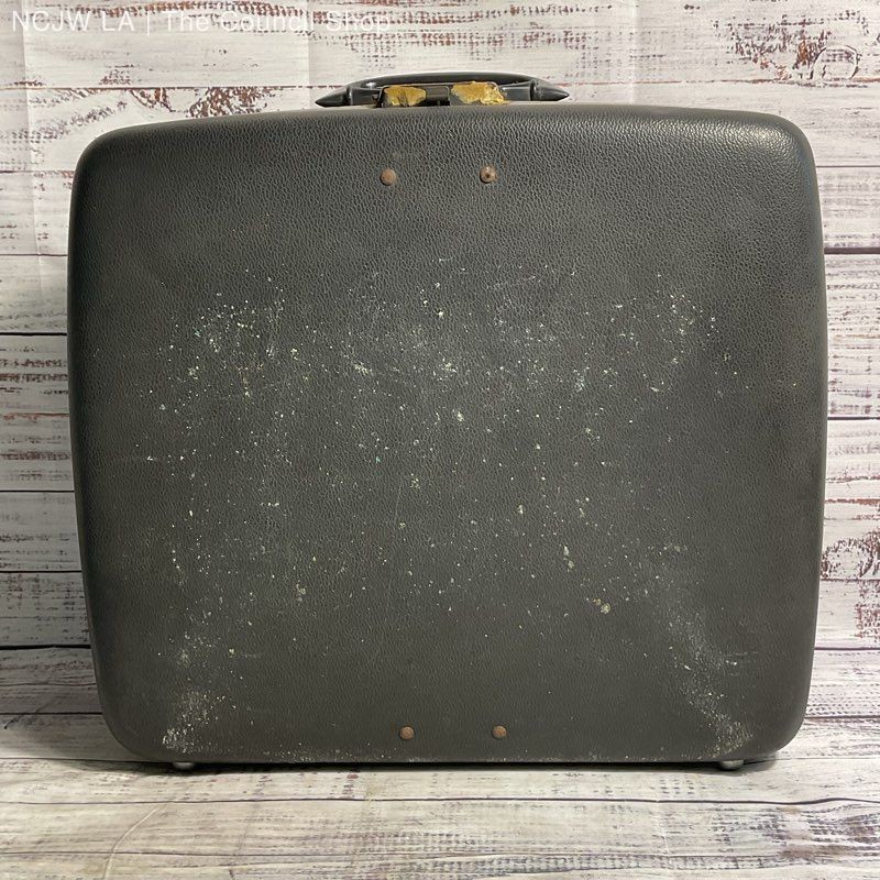 Vintage Smith Corona Super Sterling Portable Blue Typewriter w/ Black Case