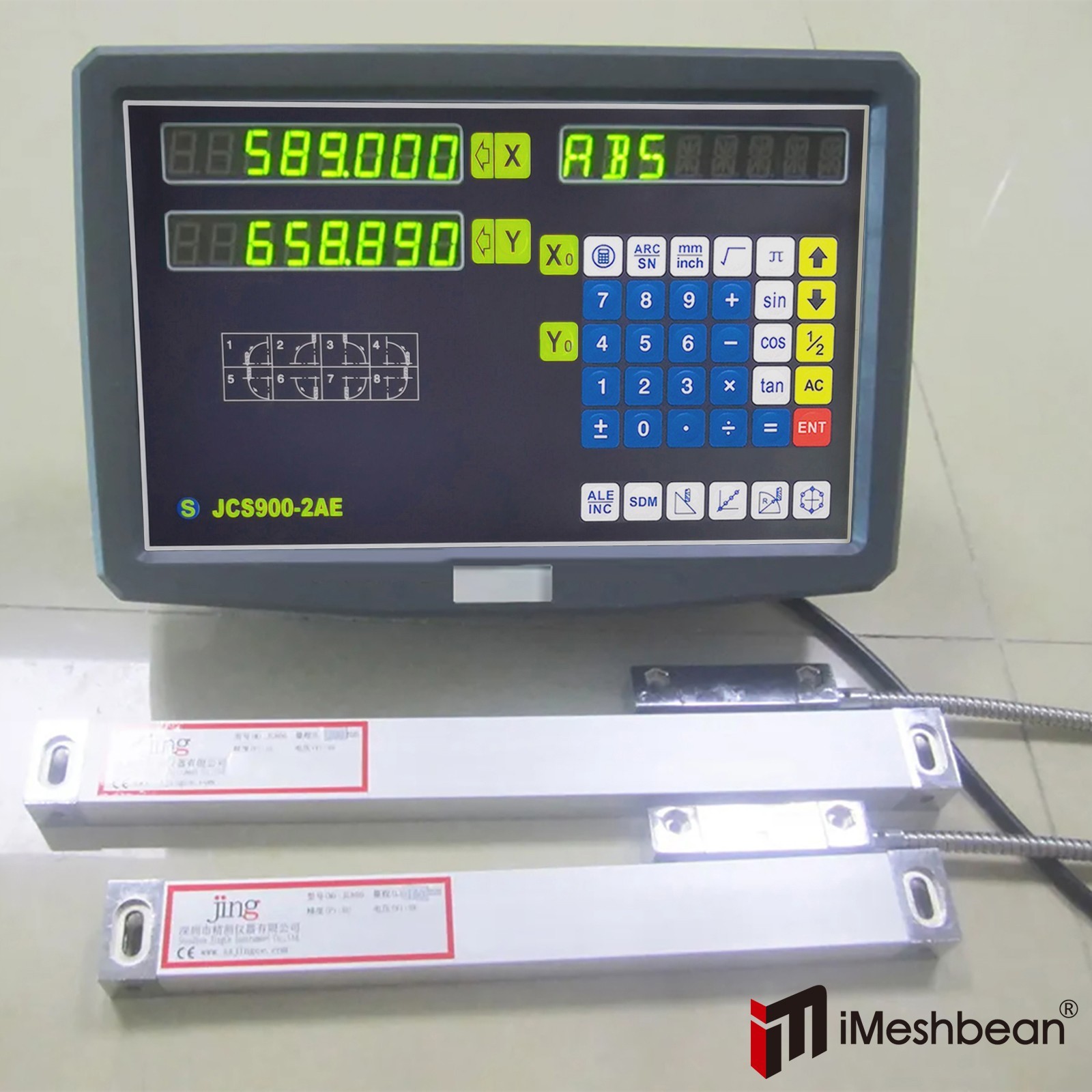 12″&40″ TTL Linear Scales 2Axis Digital Readout Kit DRO Display Bridgeport Mill