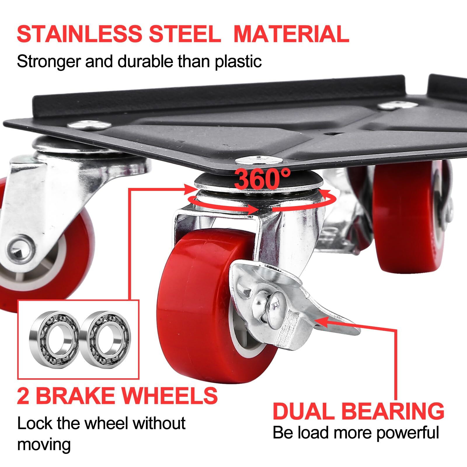 4-Pack Furniture Mover Sliders Heavy Duty Moving Dolly 1600 LBS Capacity