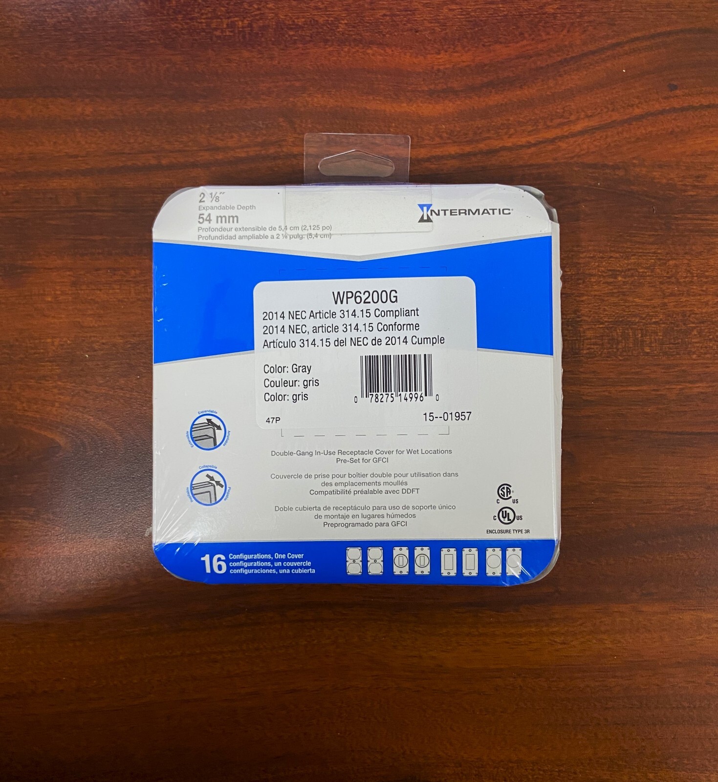 INTERMATIC WP6200G Double Gang Low Profile Weatherproof Cover 16 Configurations
