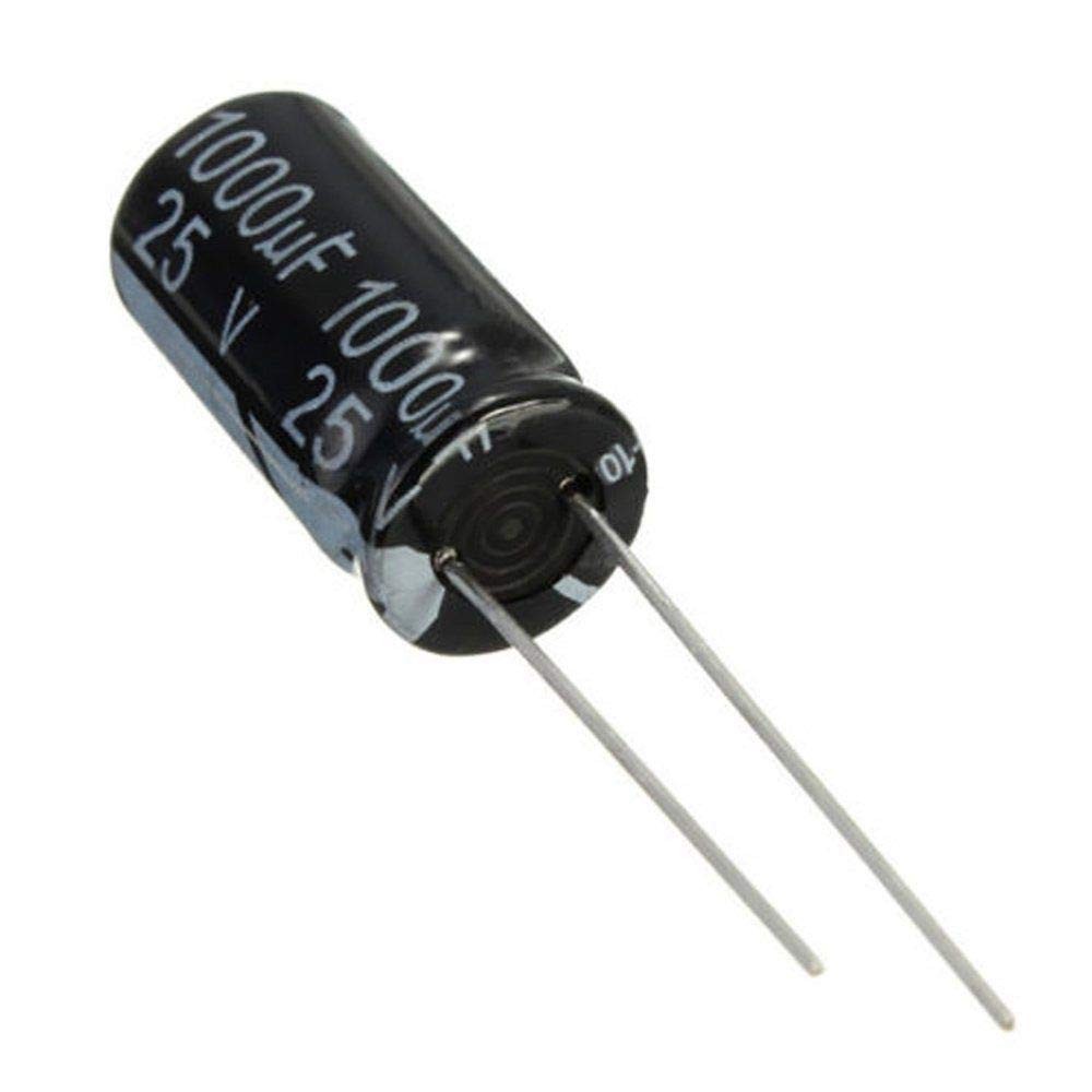 High-Quality 1000uF 25V Aluminum Capacitors – 12 Pack for Electronics Projects