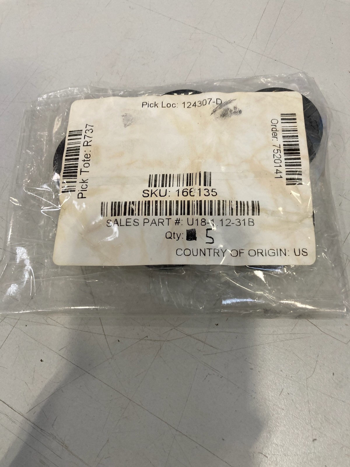 U18-1.12-31B U-Cup Seal 1-1/8″ ID x 1-1/2″ OD x 5/16″ H 90A Urethane Hyd 5pc