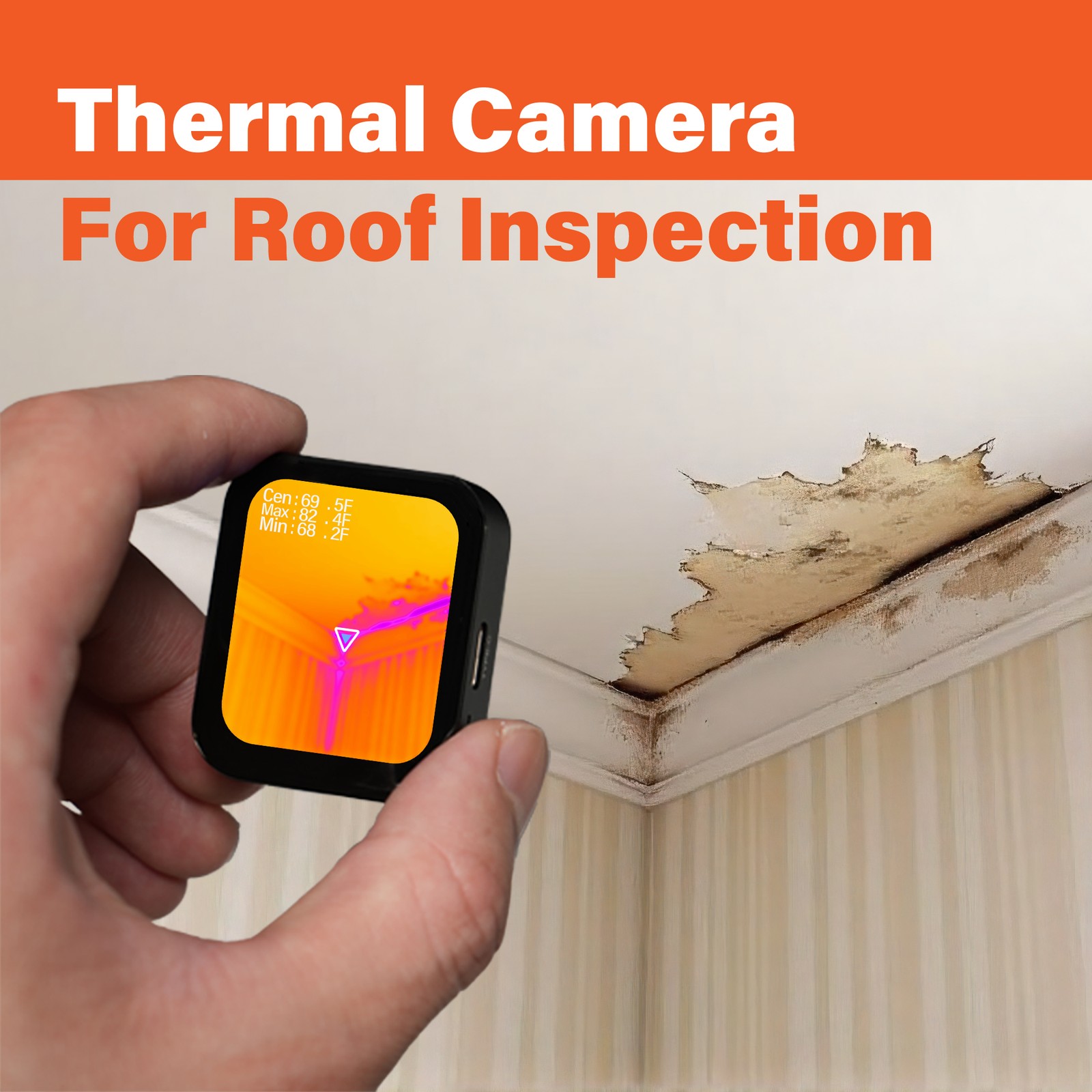 ANXTECH 128×96 IR Resolution Mini Thermal Imaging Camera for Home Inspection