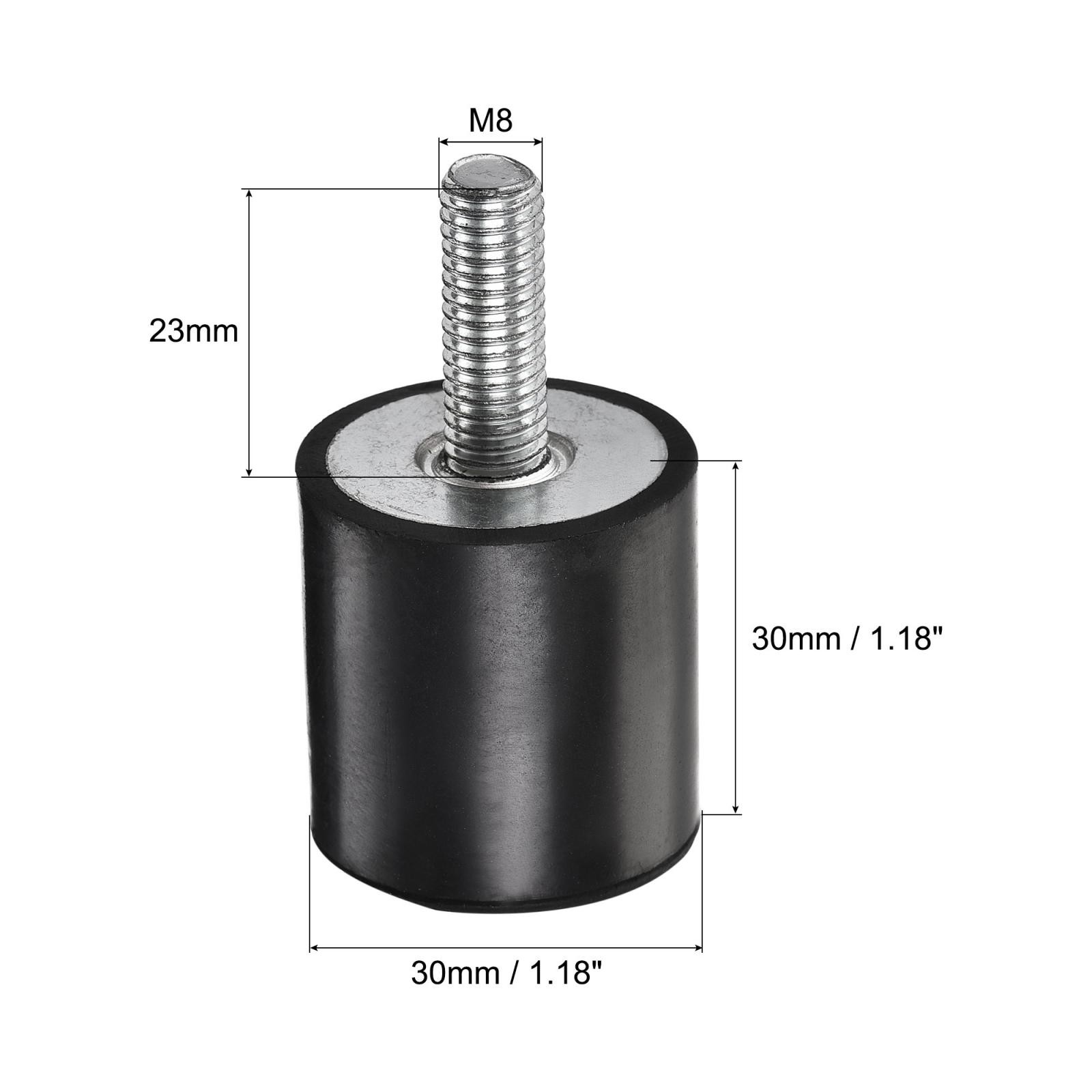 2pcs M8 Rubber Mounts Male Thread Shock Absorber for Motor Generator Compressor