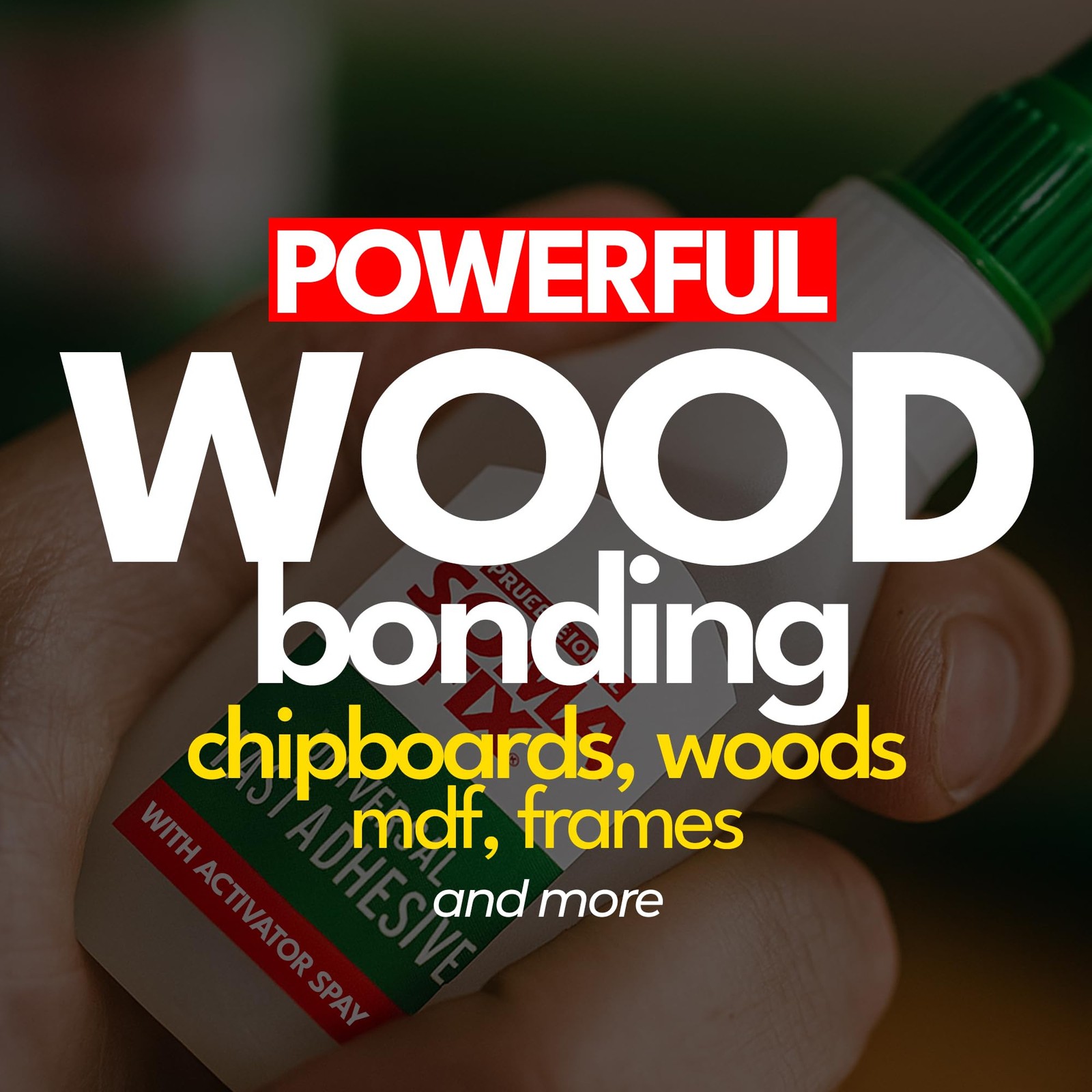 CA Glue with Activator – Super for Wood, Plastic, Glass, Metal, Clear