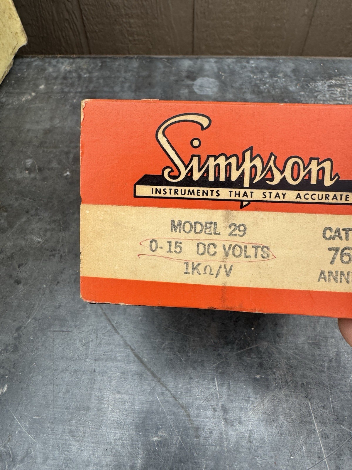 Vintage Simpson Model 29 0-15 DC Amps New In Box