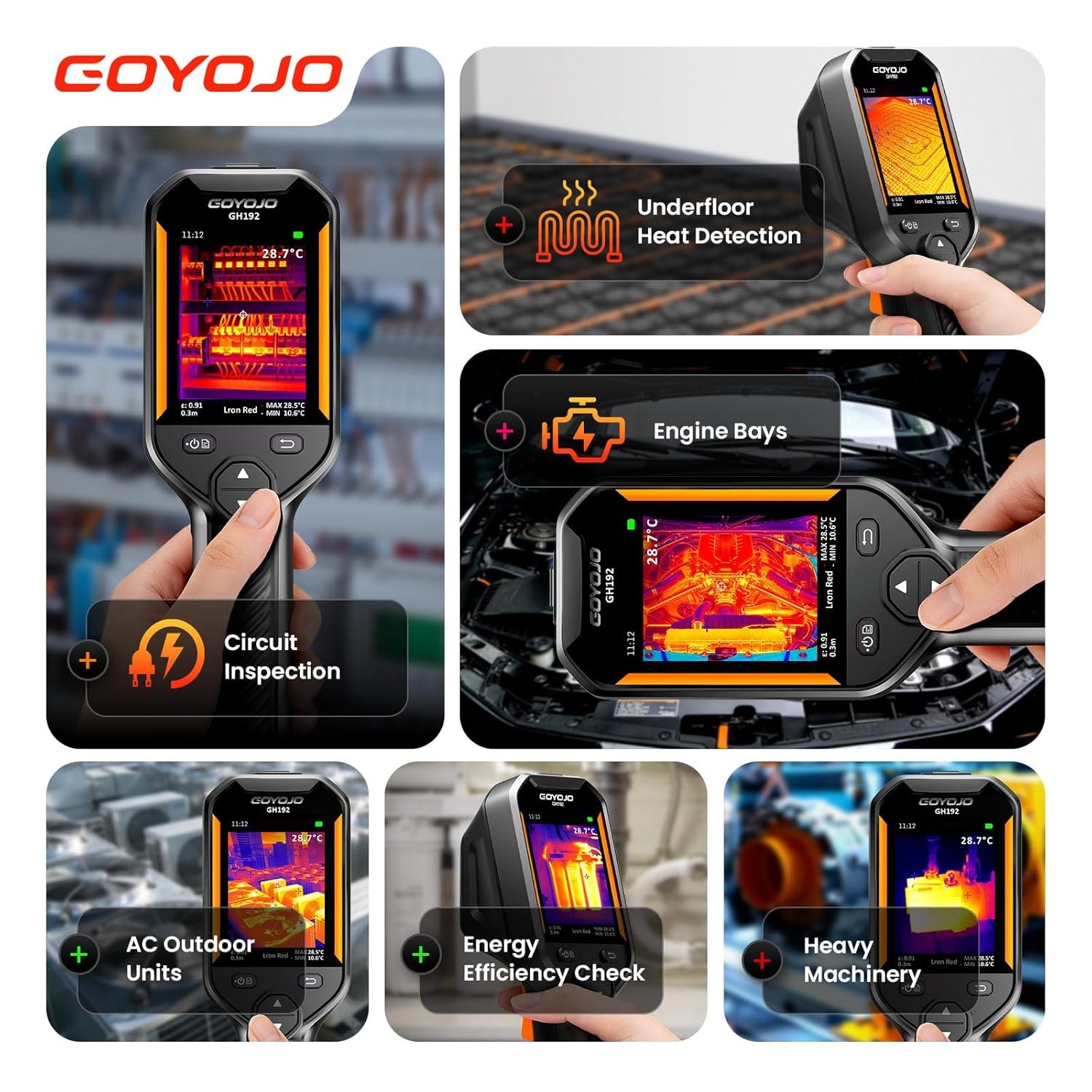 GOYOJO 25Hz Handheld Thermal Imaging Camera 240×240/640×480 Super IR Resolution