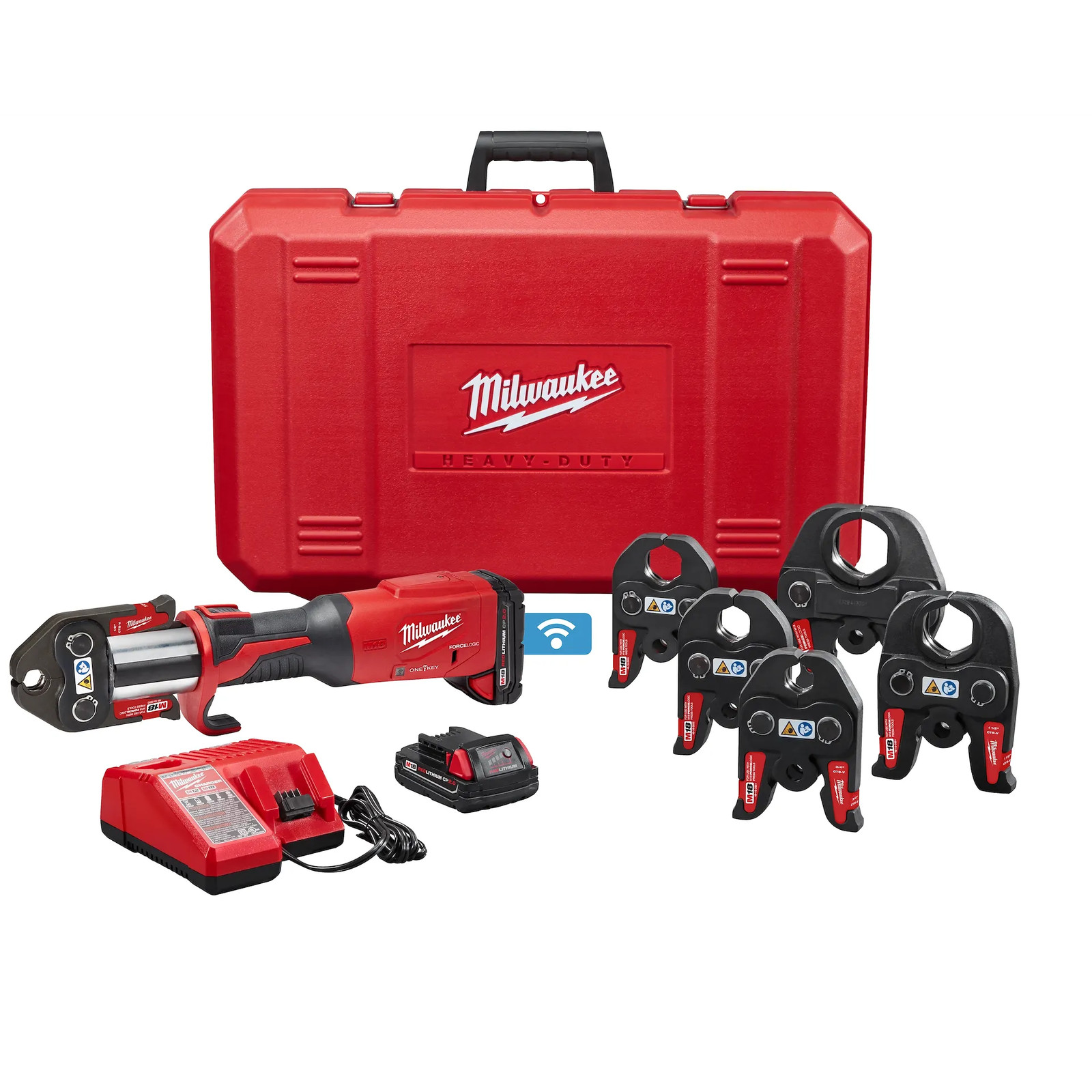 MILWAUKEE – 2922-22 – M18 FORCE LOGIC PRESS TOOL w/ ONE-KEY & 1/2″-2″ CTS JAWS