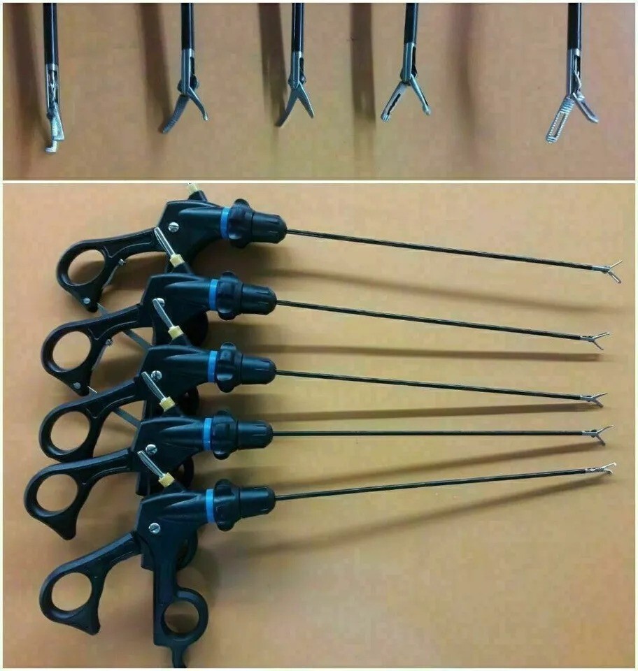 5pc-Laparoscopic 3mm Special Grasper Maryland Fenestrated Mixter Allies Forceps