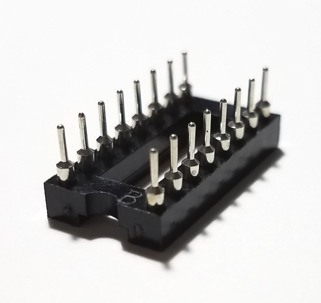 10PCS IC Sockets DIP-16 Machined Round Contact Pins Holes 2.54mm DIP16 DIP 16
