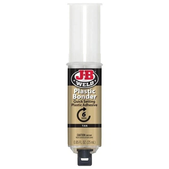 J-B Weld 50133 Plastic Bonder Structural Adhesive Syringe – Tan – 25 ml