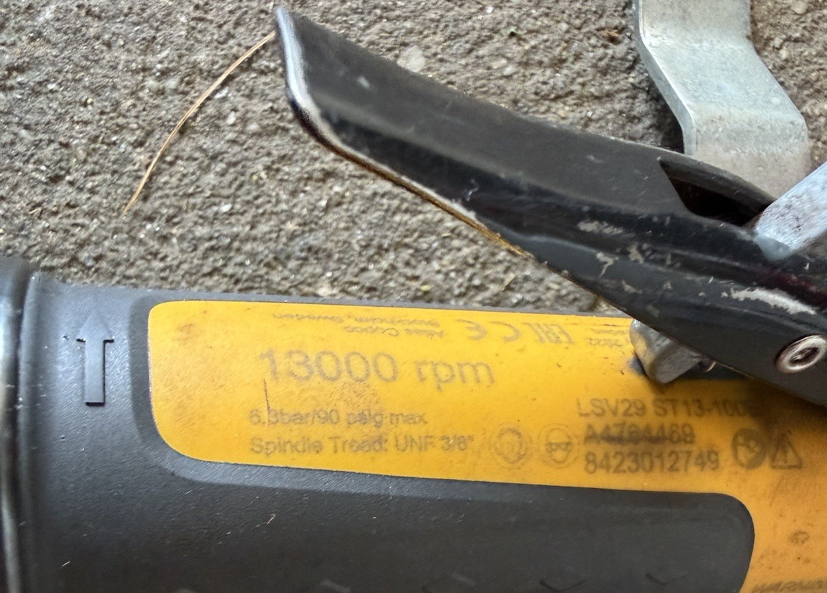 ATLAS COPCO 8423012749 LSV29 ST13-100E Extended ANGLE GRINDER 4 1/2 Inch Wheel