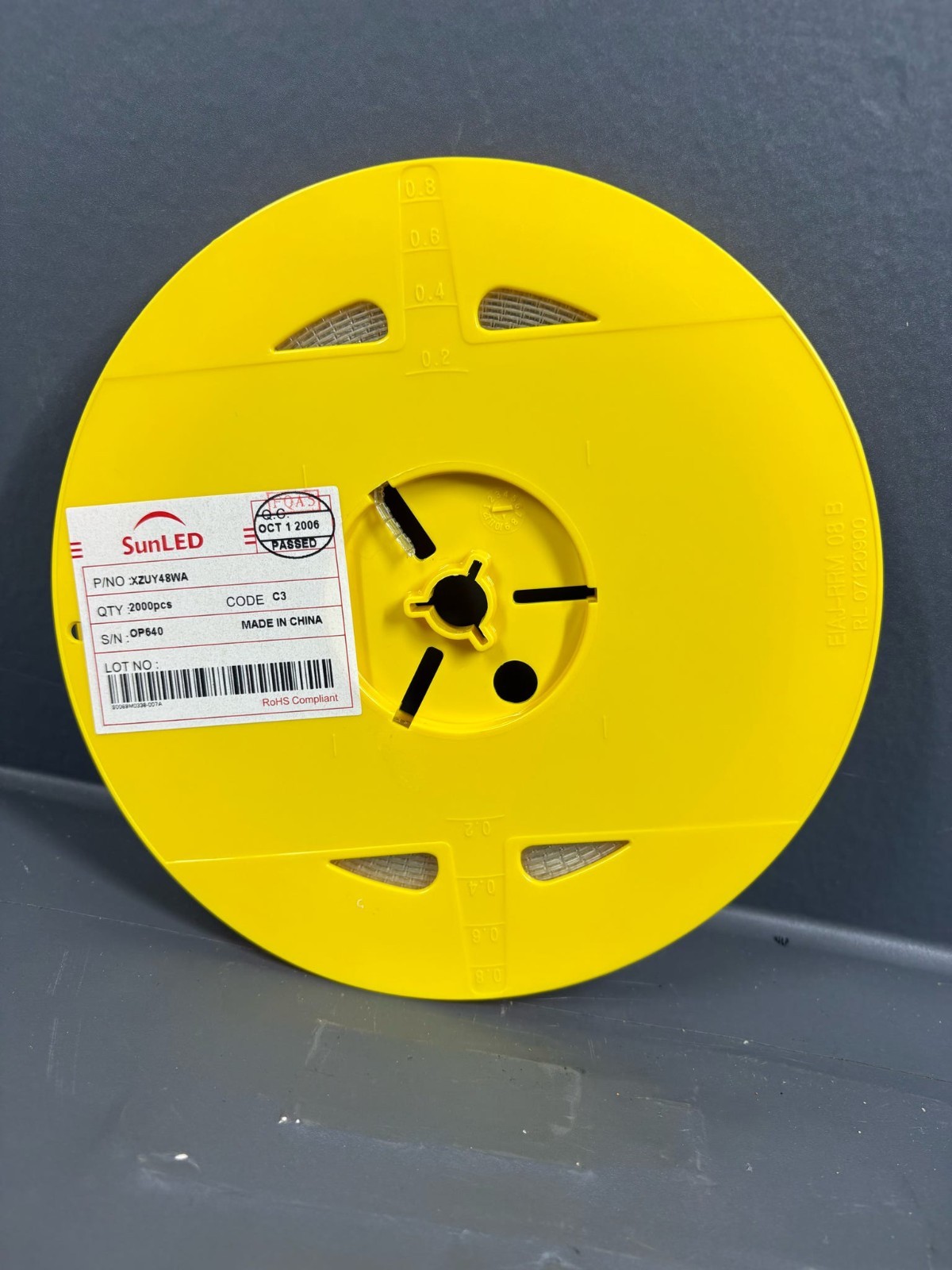 2000 PCS SunLED XZUY48WA SMD LED Chip Tape Reel RoHS Compliant