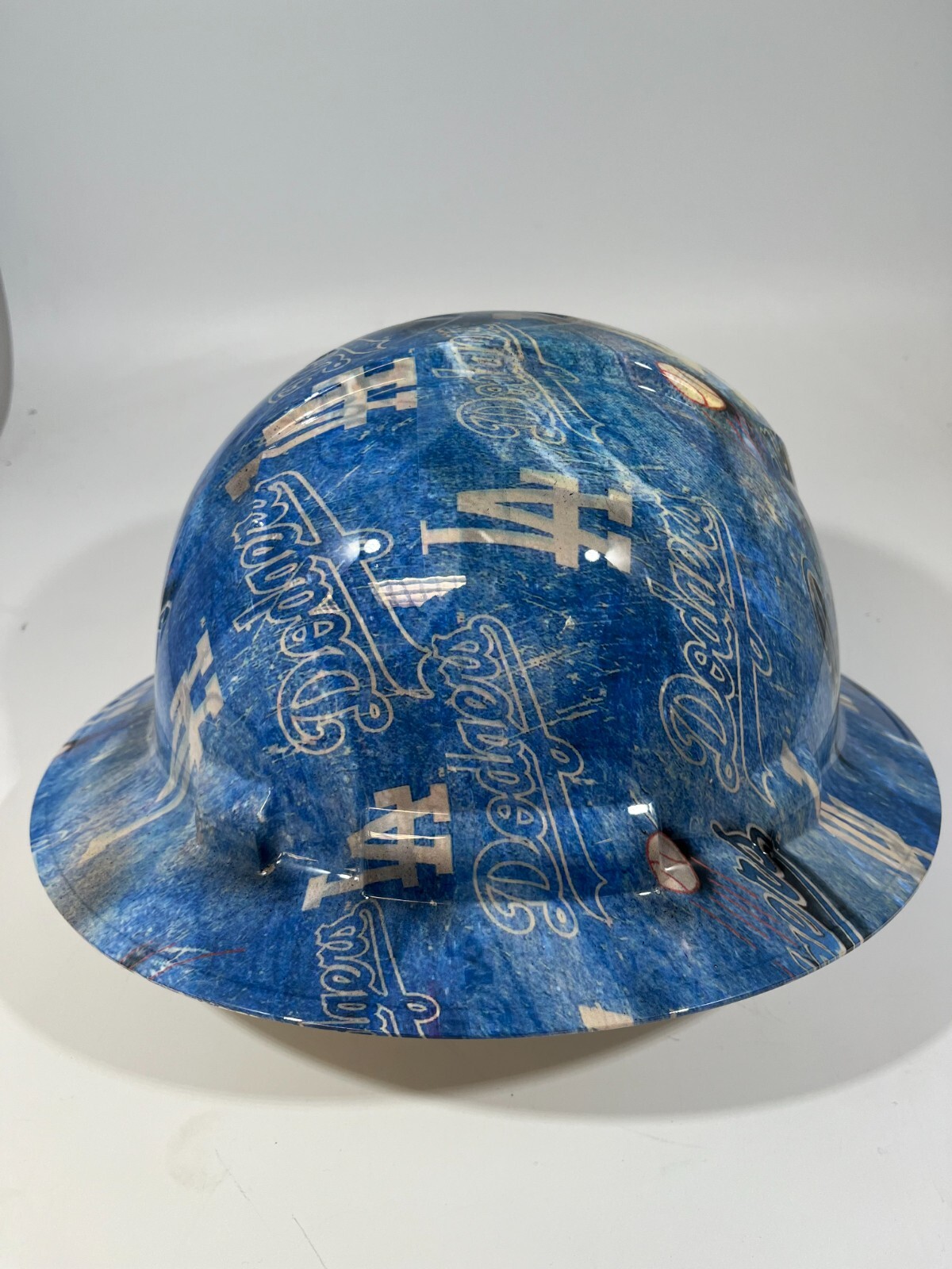 New Full Brim Hard Hat Custom Hydro Dipped LA DODGERS