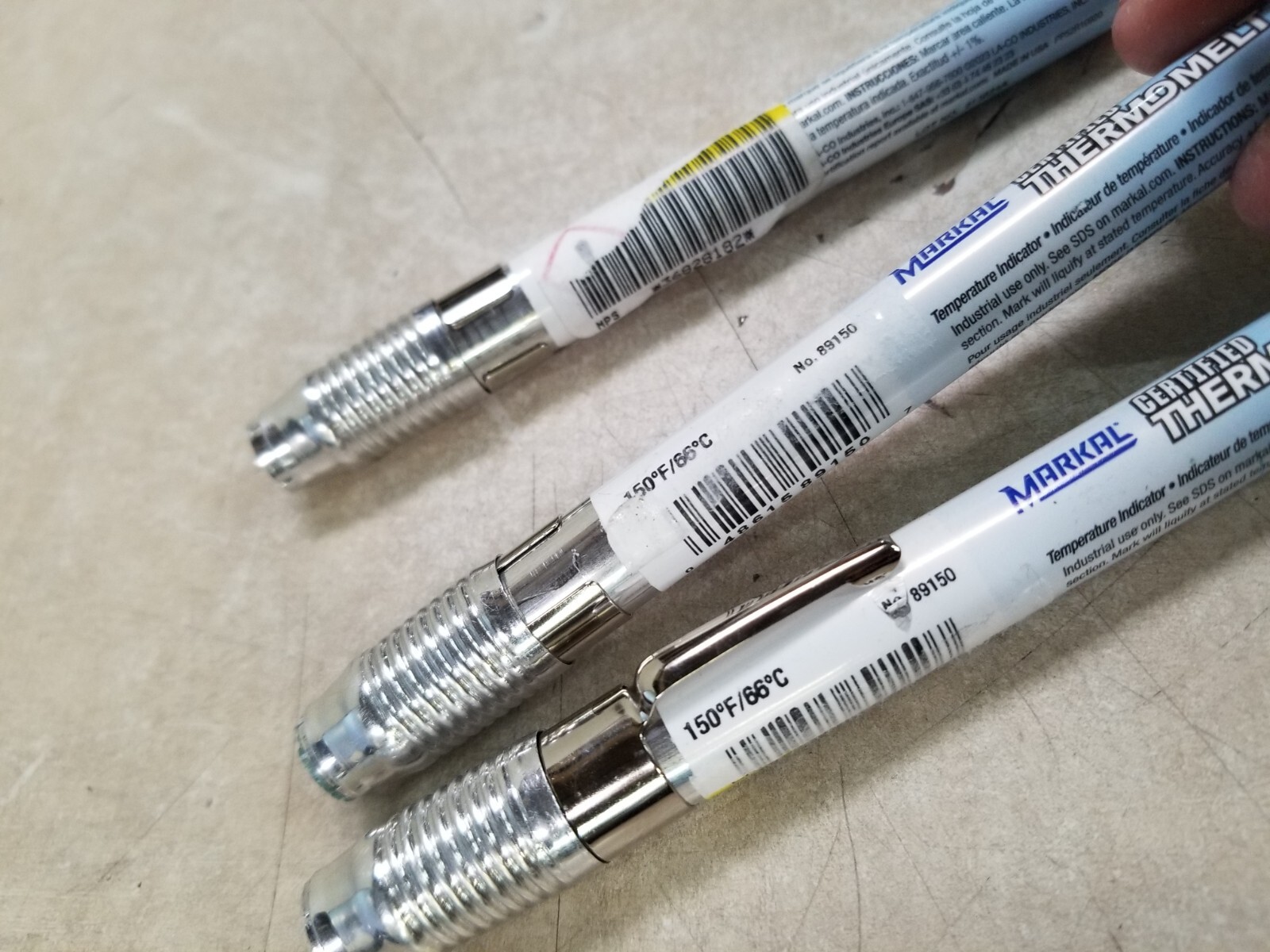 LOT OF 3 MARKAL 89150 THERMOMELT HEAT-STIK, °F 150/°C 66,