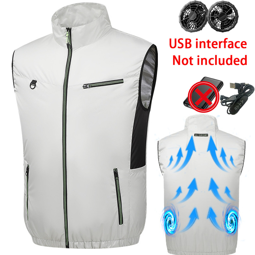 Cooling Vest Jacket w 4 Fans 20000mah Battery Pack Air Conditioner Vests Jacket
