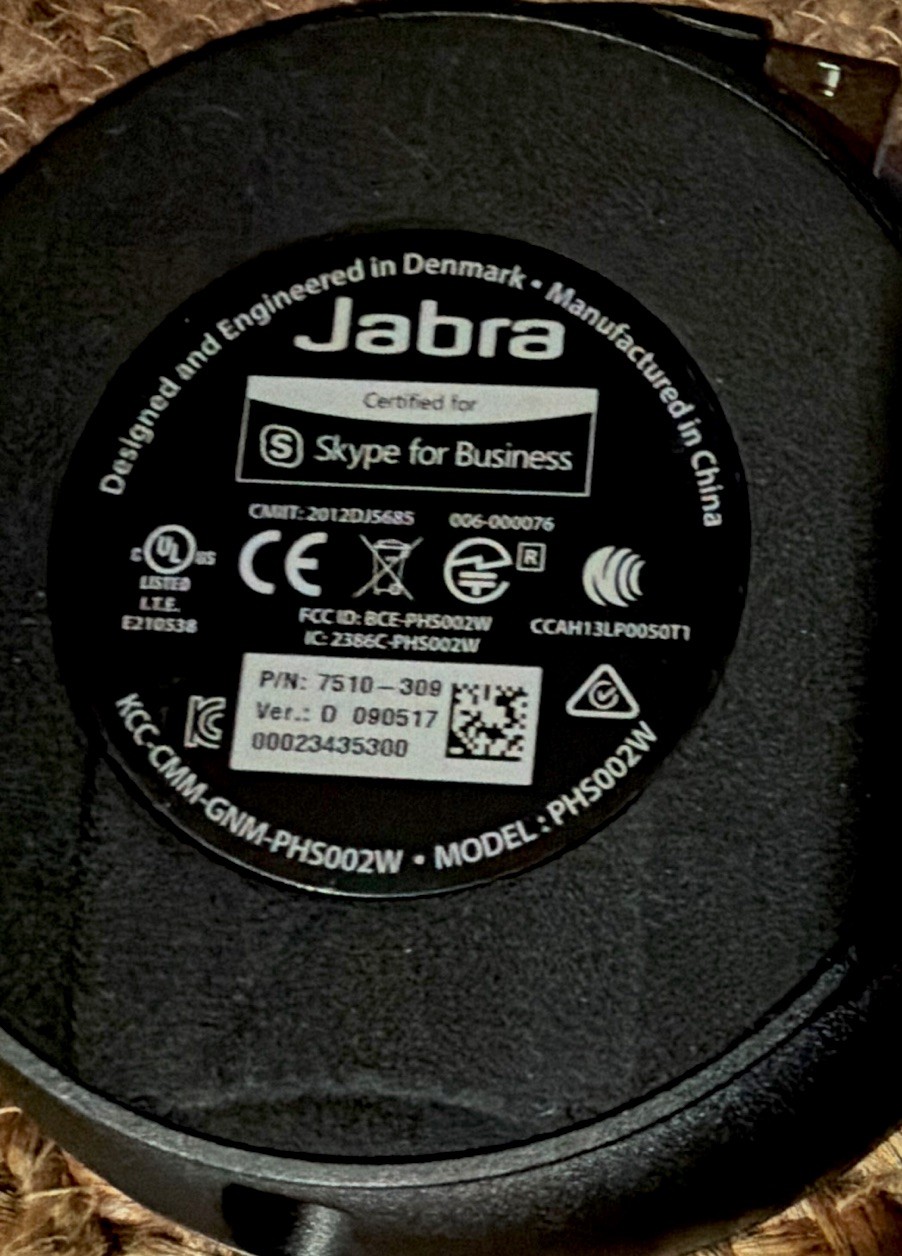 Jabra Speak 510 USB Bluetooth Desktop Speakerphone PHS002W 7510-309 Skype