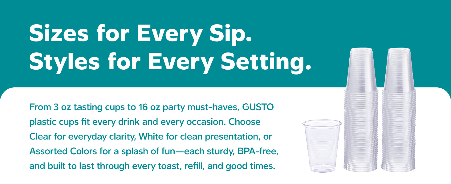 9 oz Clear Plastic Cups [80 Count] Disposable Cold Drinking Cups for Parties,