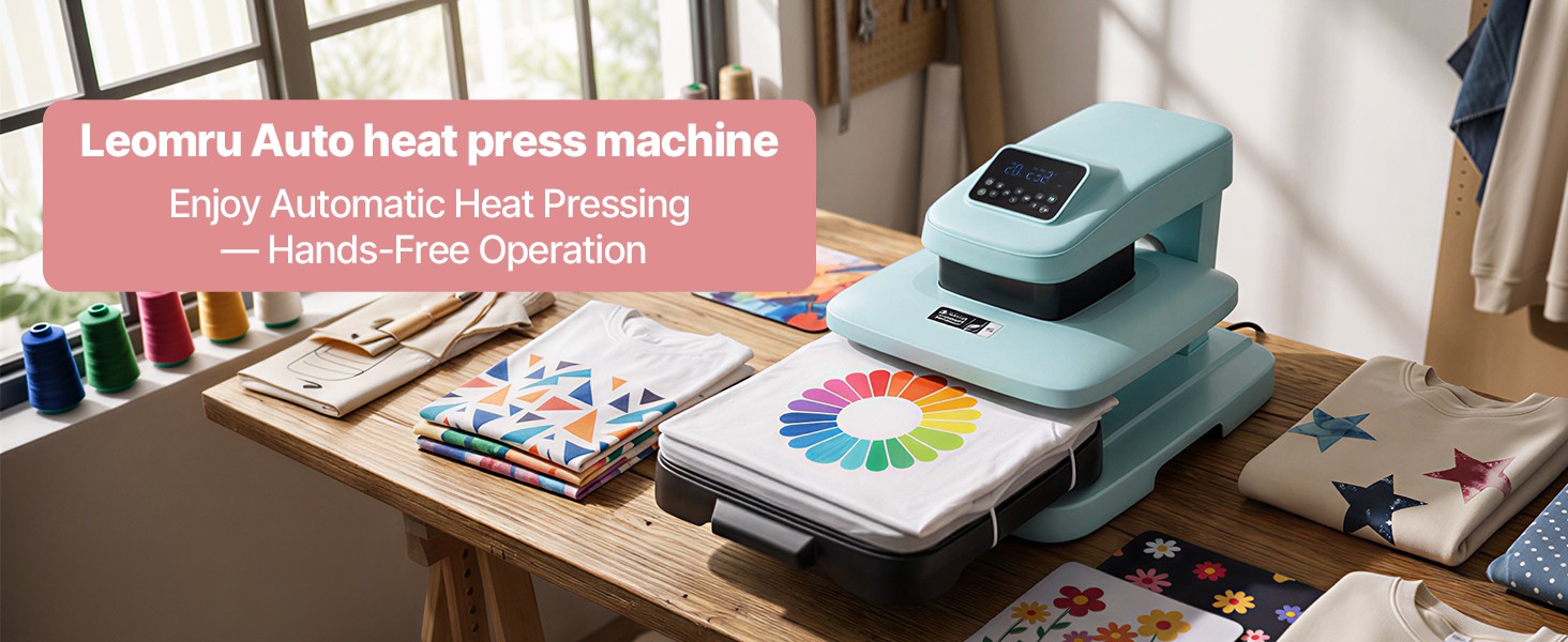 Auto Heat Press Machine for T Shirts – Heat Press 15×15 Sublimation Transfer