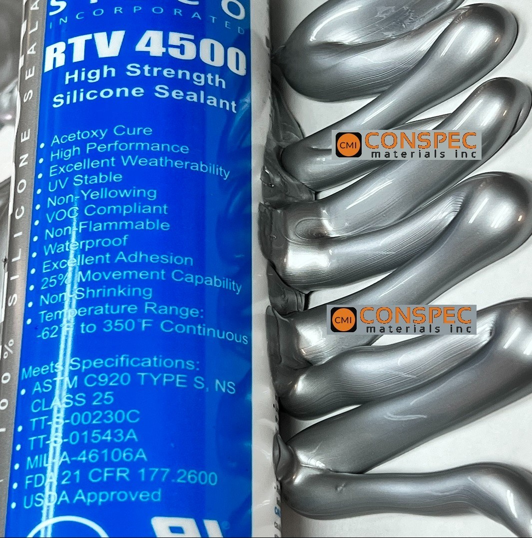 Silicone Sealant ALUMINUM High Temp (1) Tubes 10-oz Food Grade caulk Adhesive