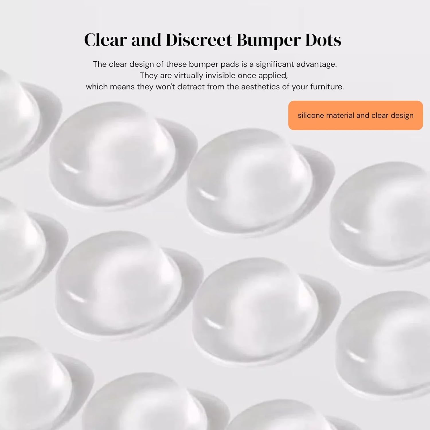 Cabinet Door Bumpers 4mm/5.5mm Thick – 3 Shapes 214 Pcs Variety Transparent