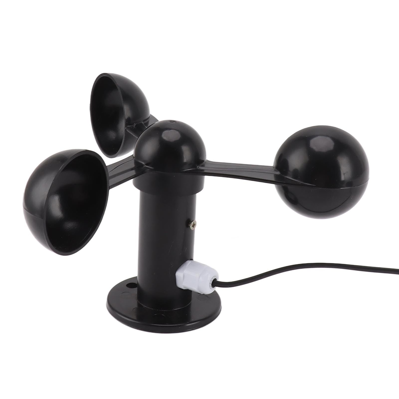 Anemometer 8M Cable 4cm Mounting Hole – 3-Cup Wind Speed Detector for Outdoor…