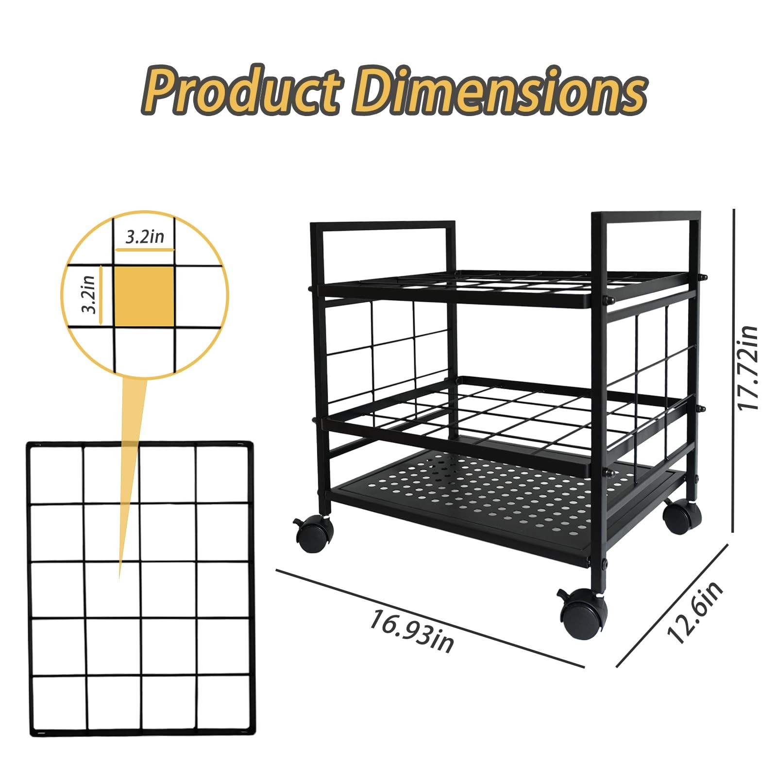 Blueprint Organizer with Rolling Wheels, 20-Slot Storage Rack – Mobile Cart f…