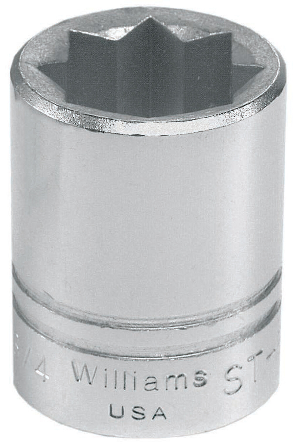 13/16″Shallow Supertorque Socket, 8pt, 1/2″Drive, Chrome Williams USA JHWST-826