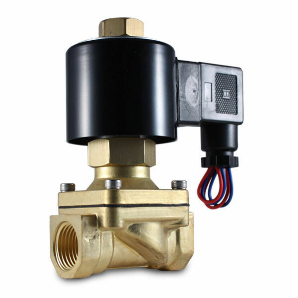 1/2″ 110V AC NORMALLY OPEN Electric Brass Solenoid Valve 110 120 Volts VAC, N/O